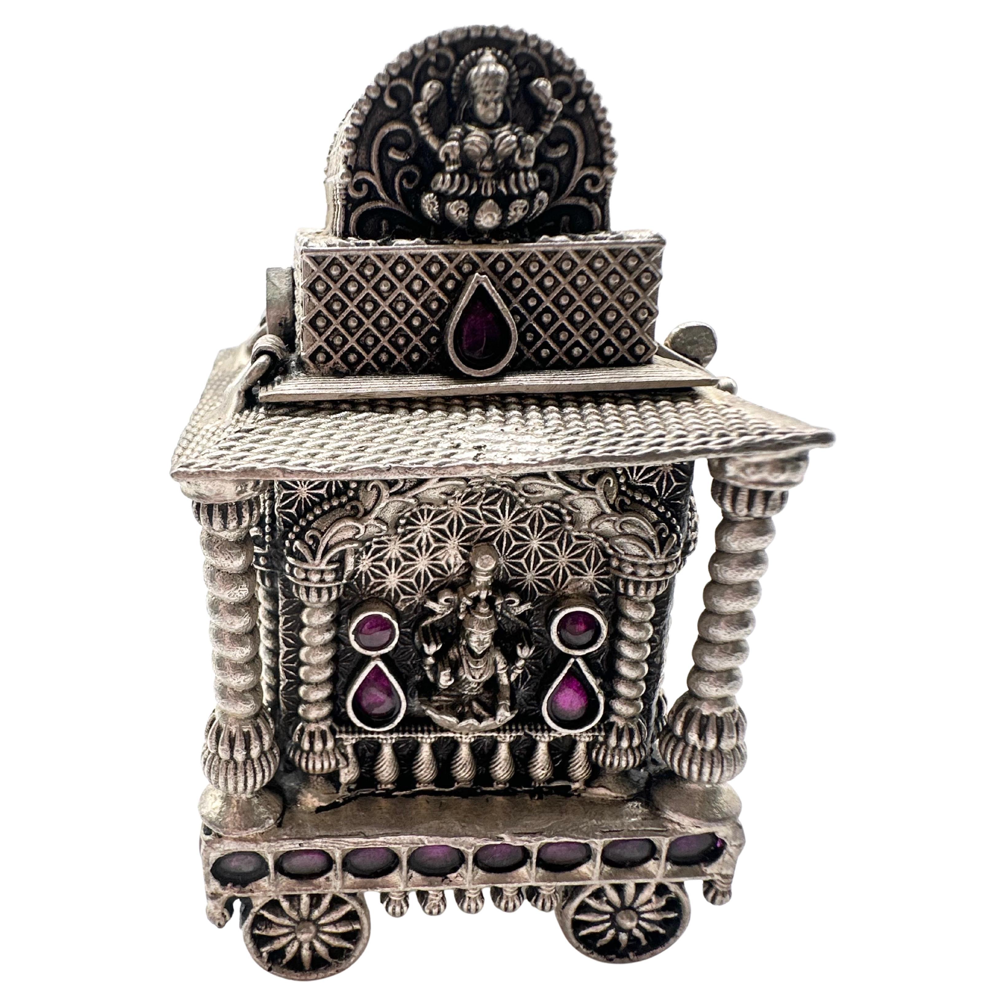 Silver handmade box keepsake box ruby box