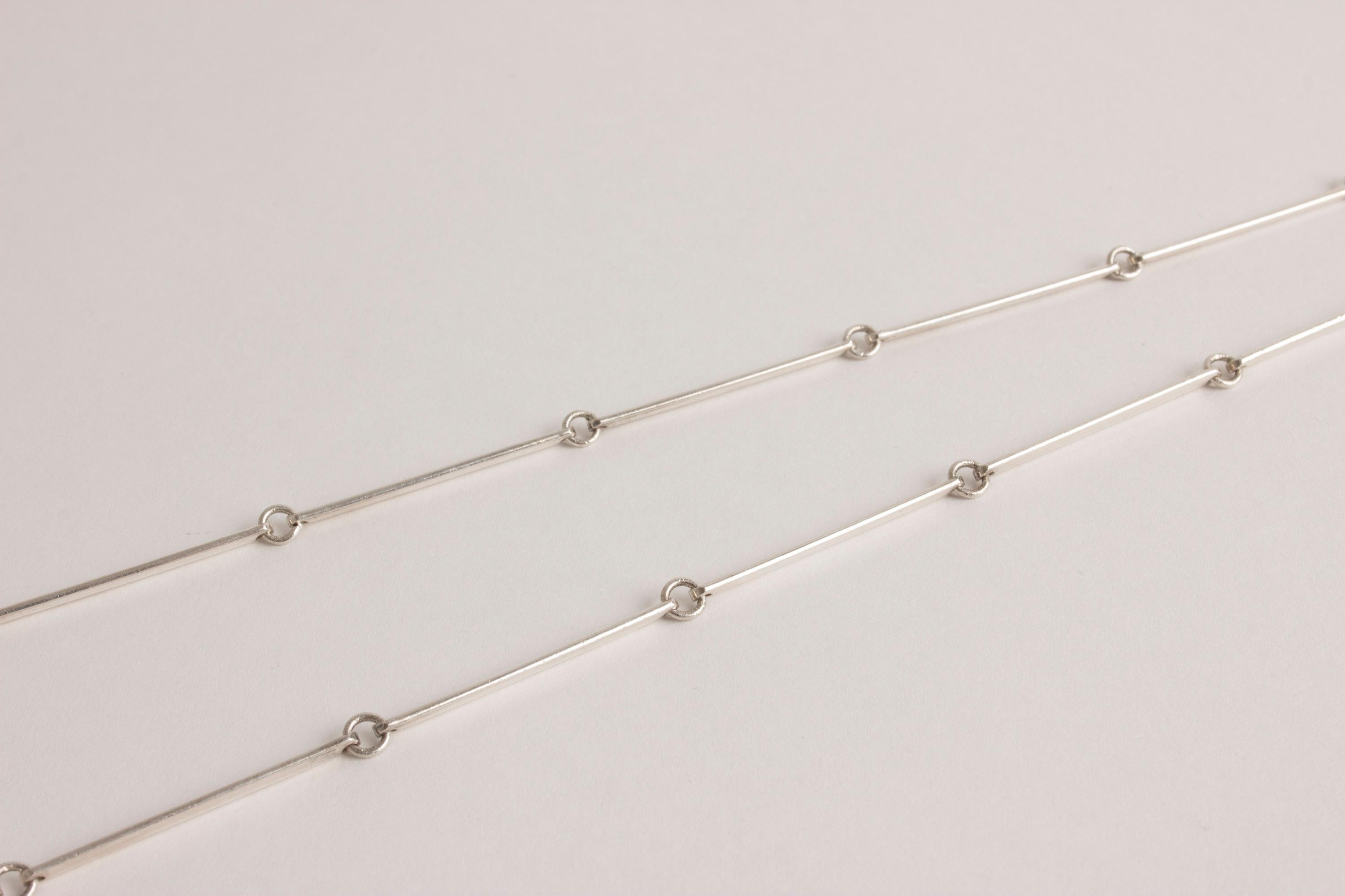 Silver Heart Necklace from Hermann Siersbøl, Denmark, 1960s In Good Condition In Stockholm, SE