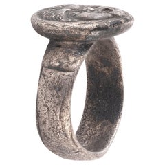 Silver Ring set with Ancient Gorgon Head’s coin circa 350-300 BC