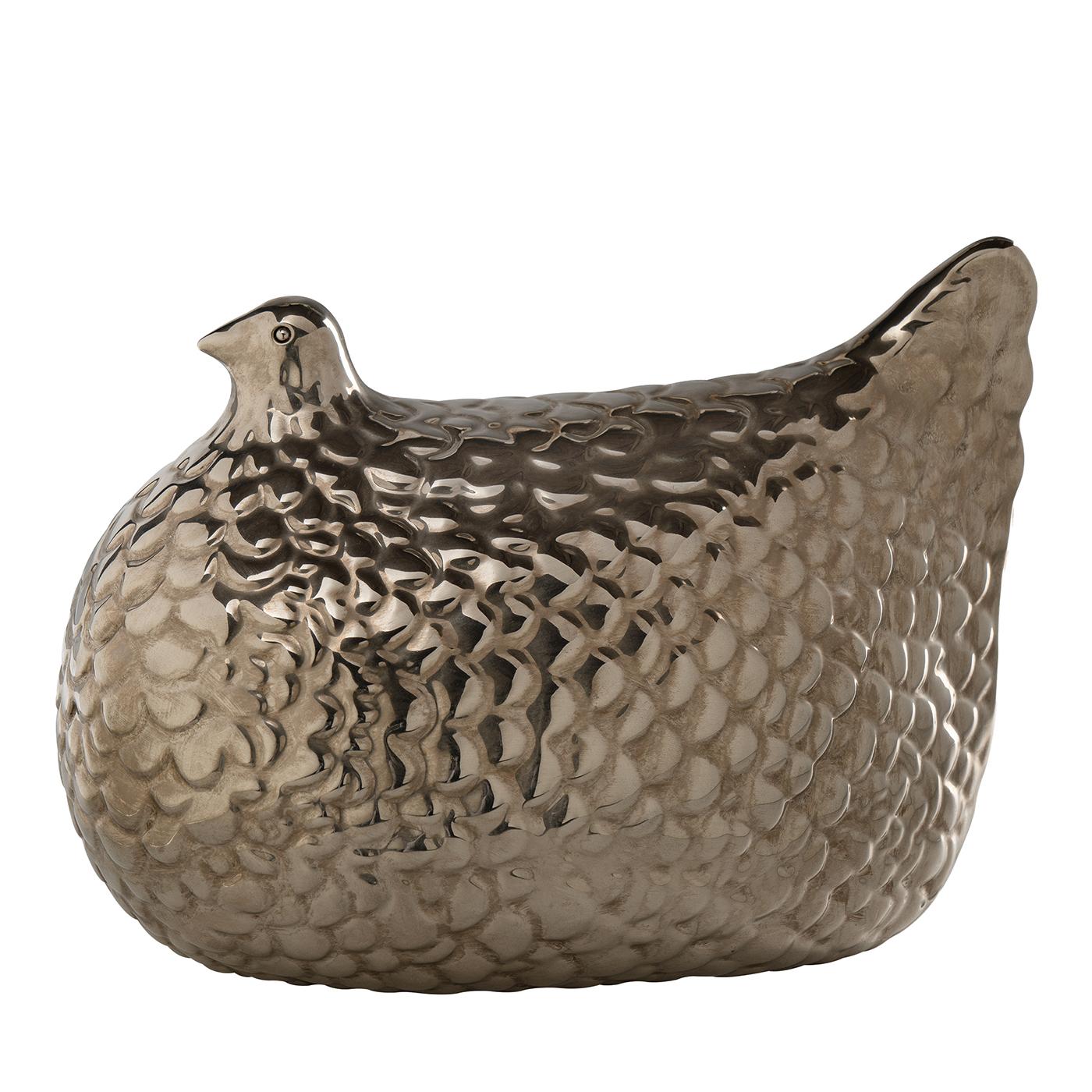 Silver Hen Figurine by Aldo Londi in vendita 4