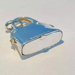 Silver Hermès Bag Pill Box, 1950s France