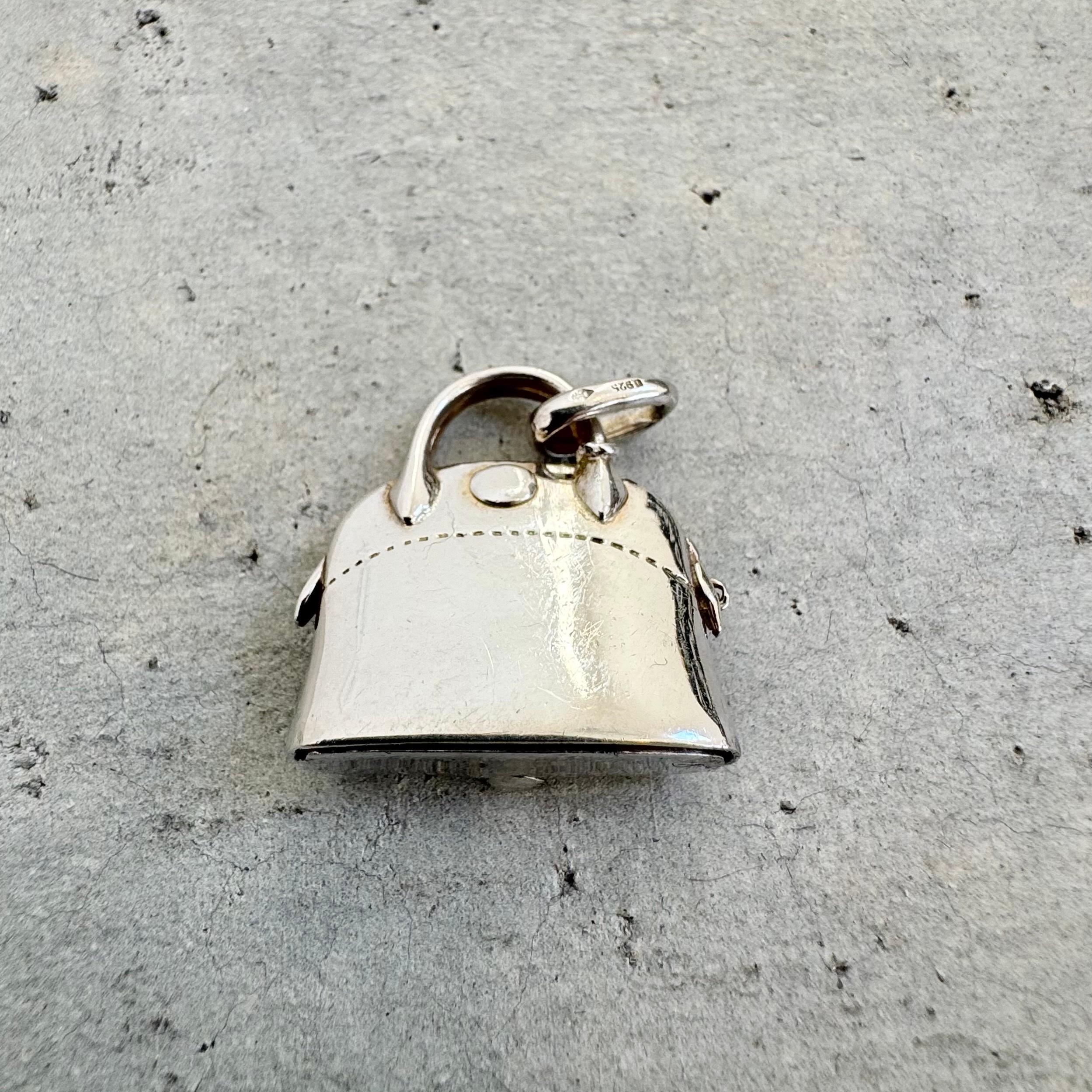 Argento Portapillole in argento con borsa Hermès, Francia, anni '50 in vendita