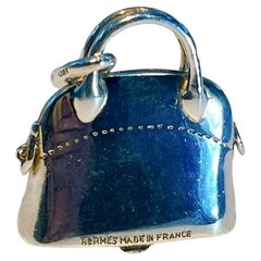 Silver Hermès Bag Pill Box, 1950s France