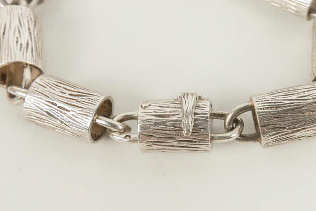 silver hermes bracelet