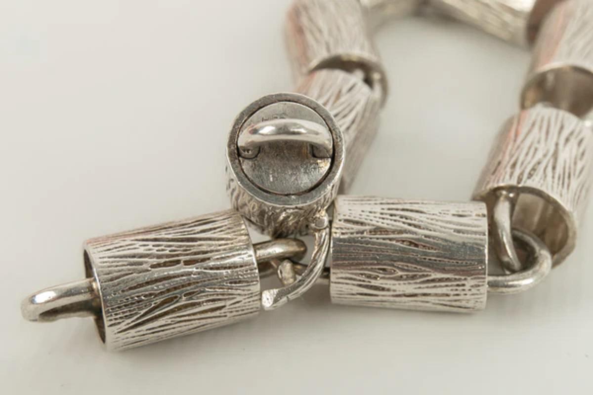 Silver Hermès Bracelet For Sale 2