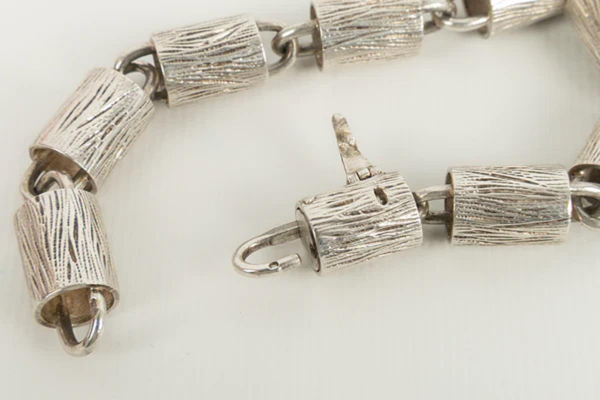 Silver Hermès Bracelet For Sale 3