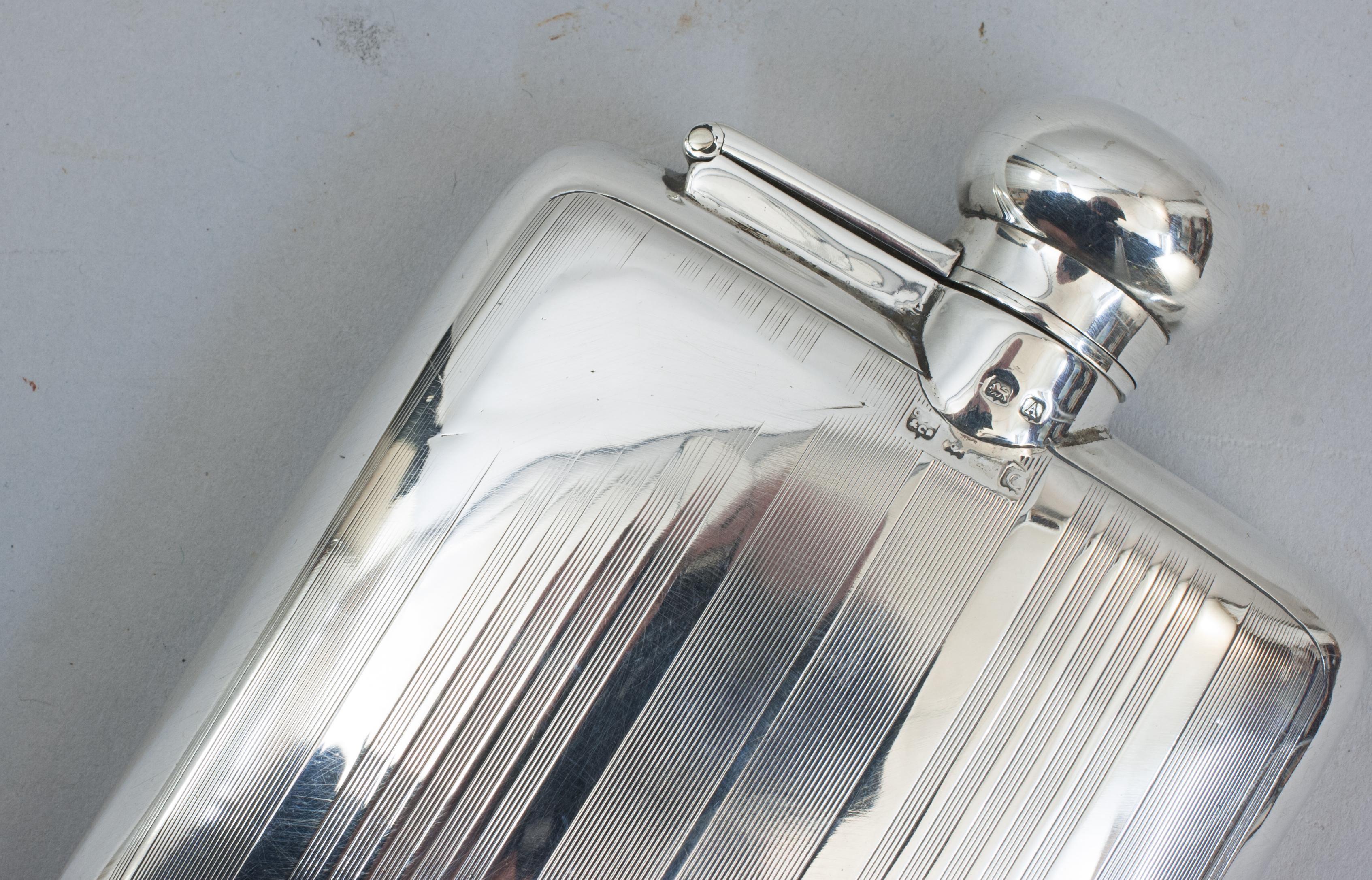 Silver Hip Flask For Sale 4