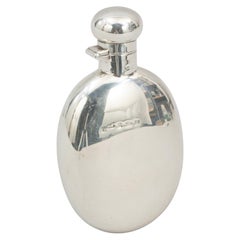 Fiaschetta d'argento di forma ovale, Birmingham 1910