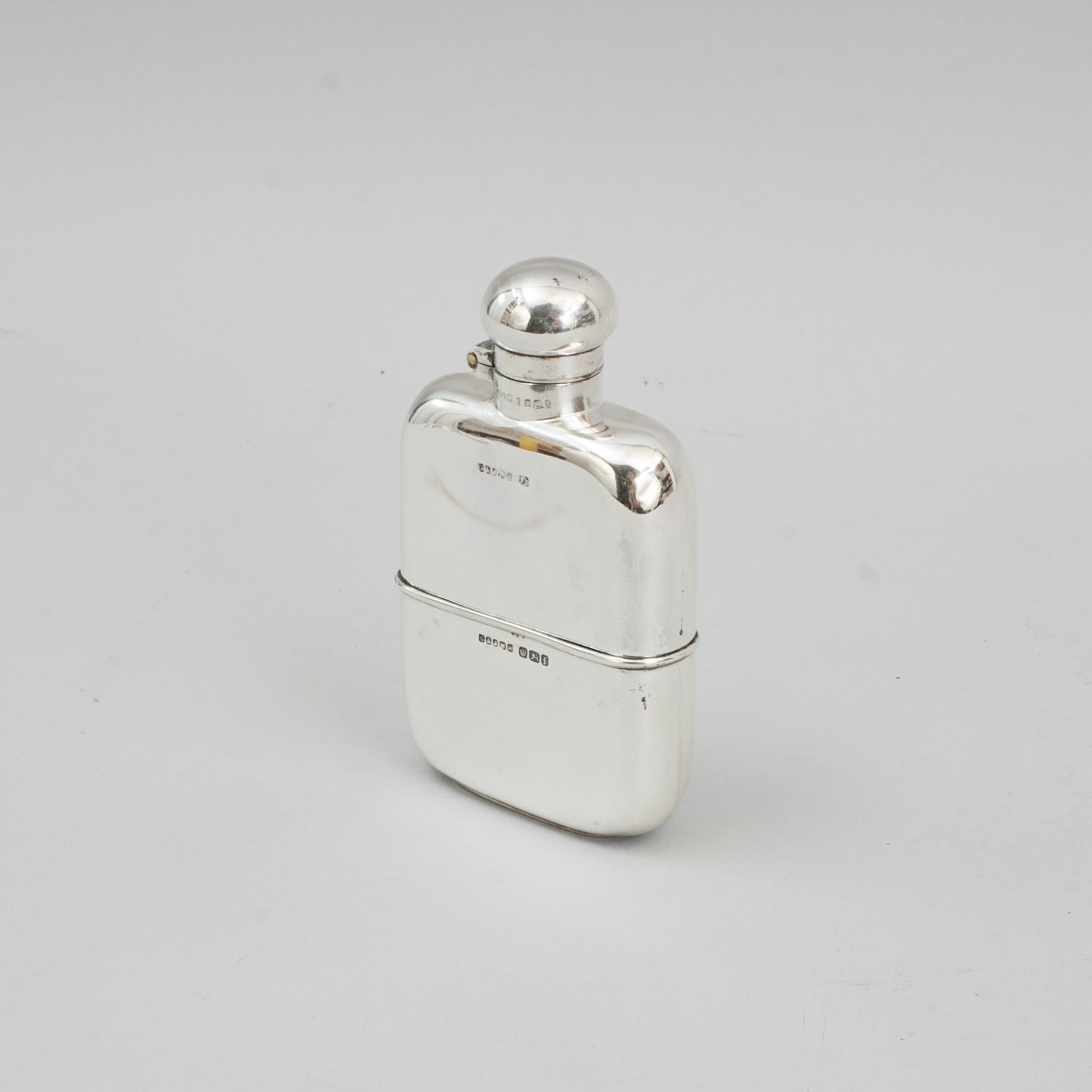 Silberner Hip Flask, Sheffield 1898 im Zustand „Gut“ im Angebot in Oxfordshire, GB
