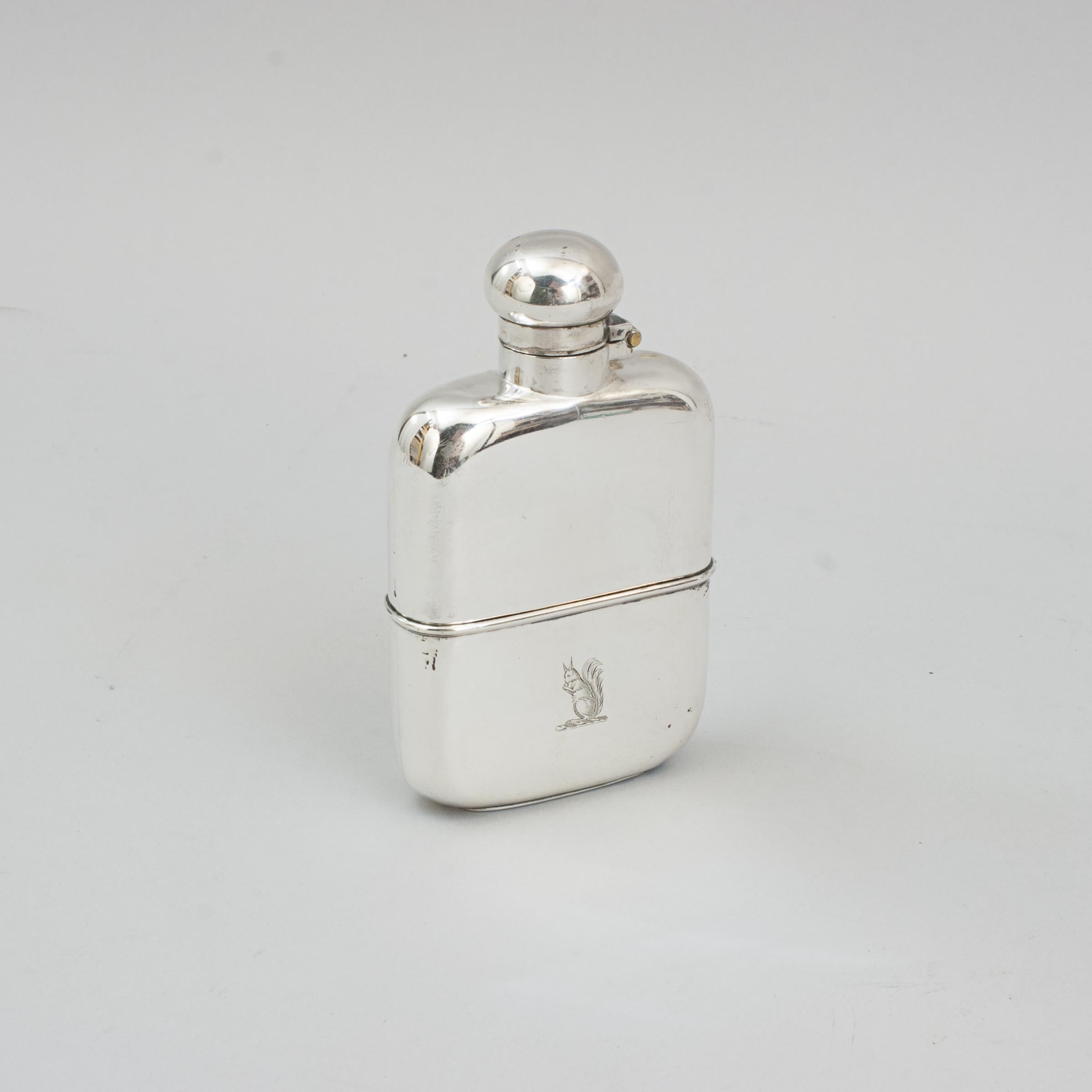 Late 19th Century Silver Hip Flask, Sheffield 1898 For Sale