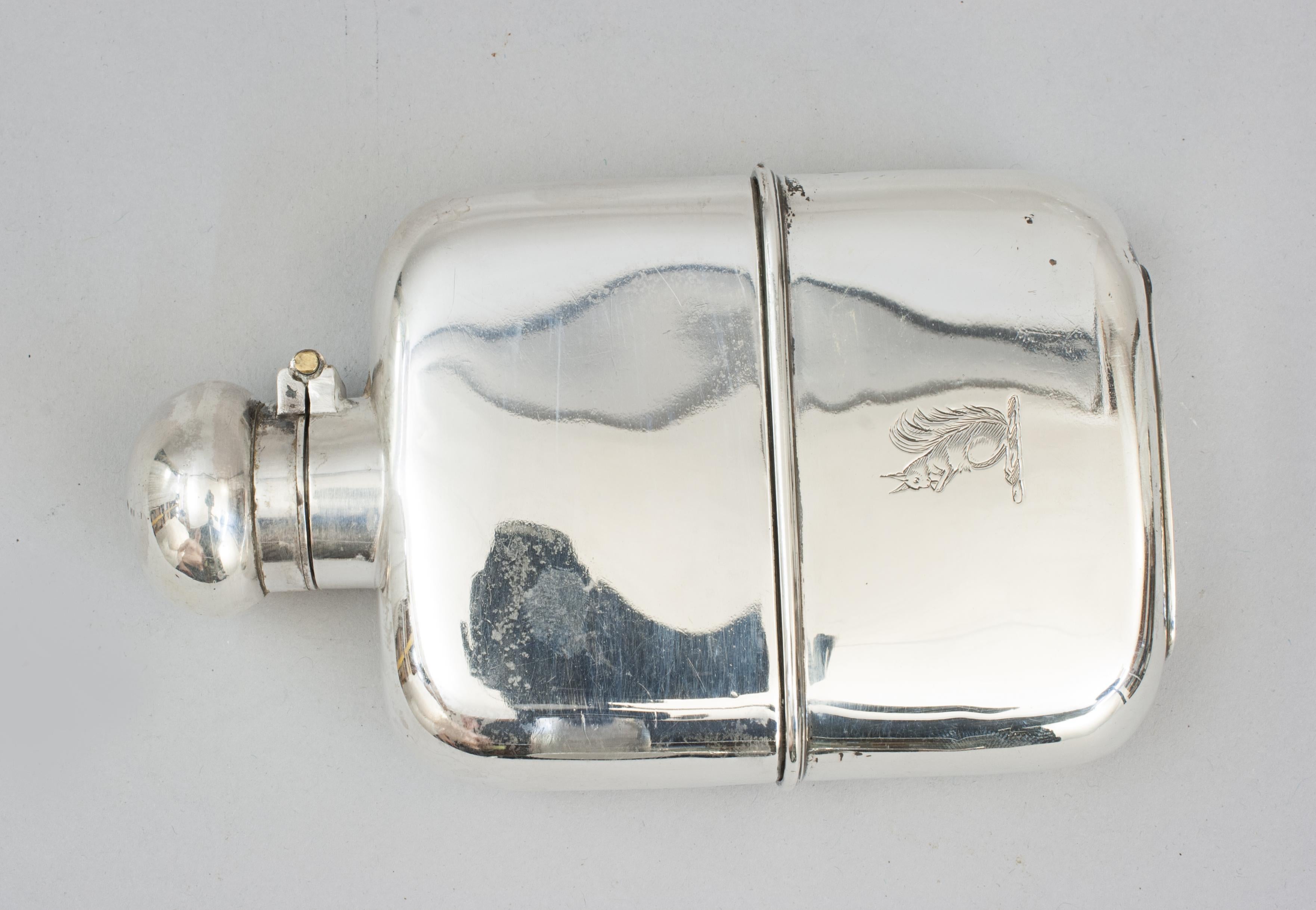 Silberner Hip Flask, Sheffield 1898 im Angebot 2