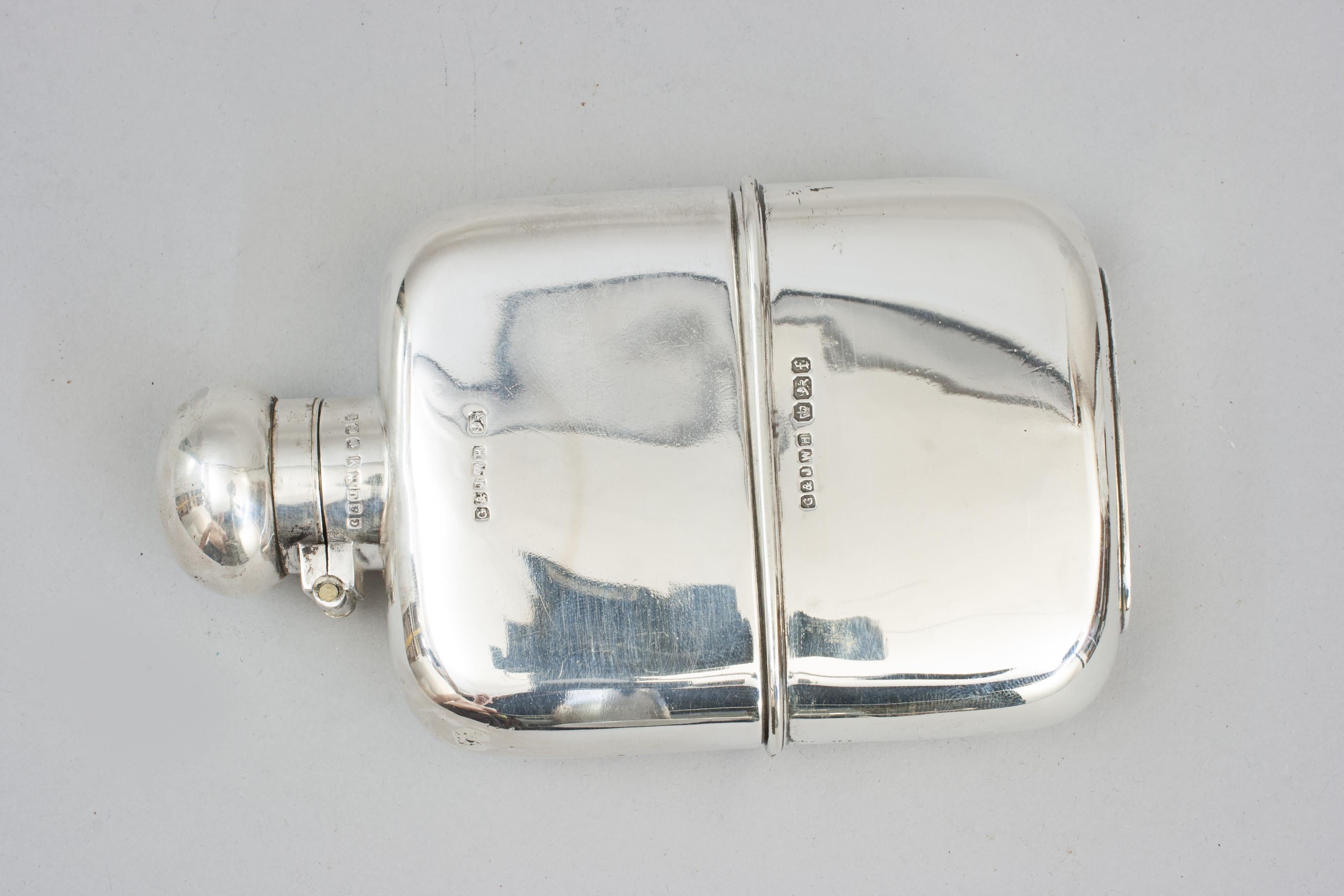 Silberner Hip Flask, Sheffield 1898 im Angebot 3