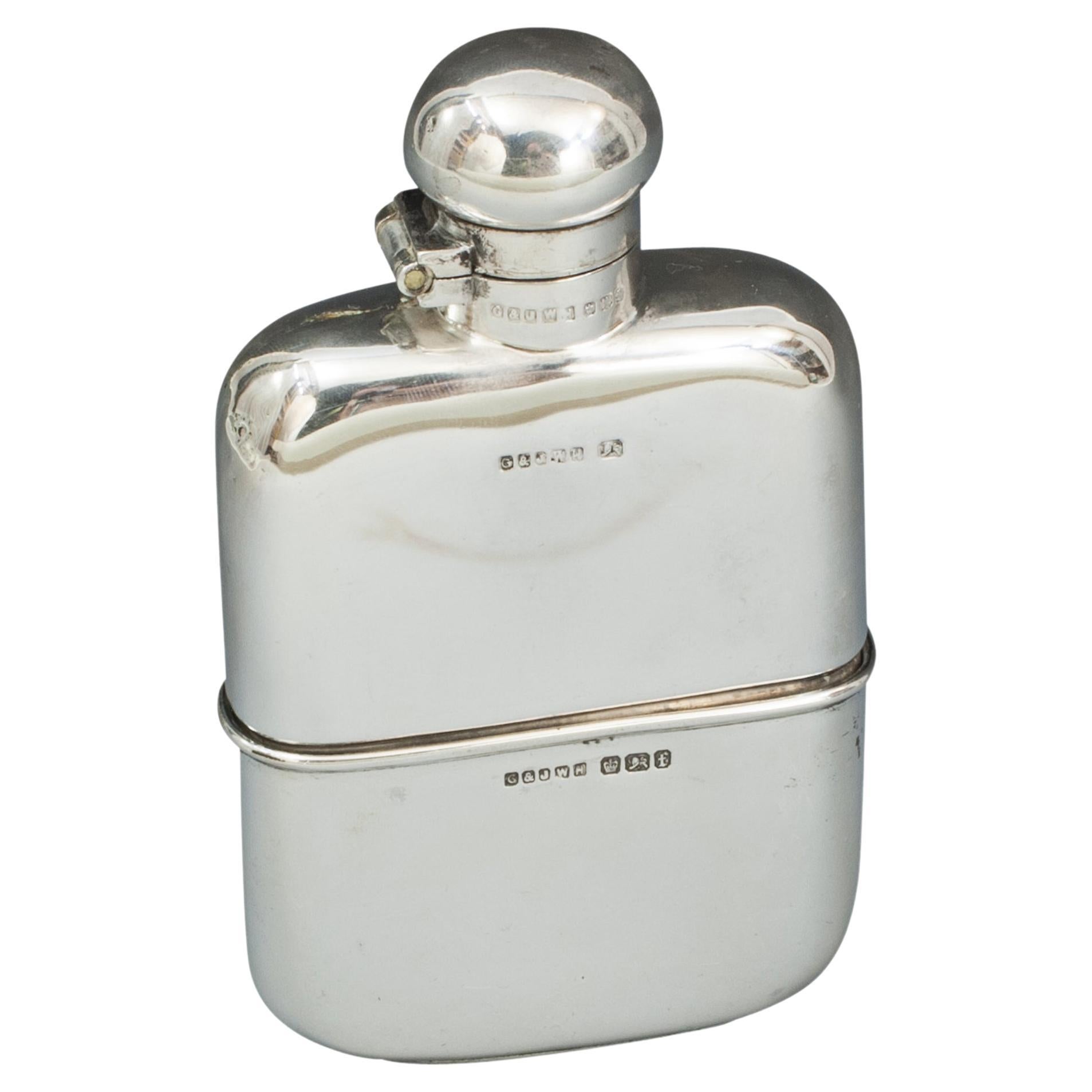 Silberner Hip Flask, Sheffield 1898 im Angebot