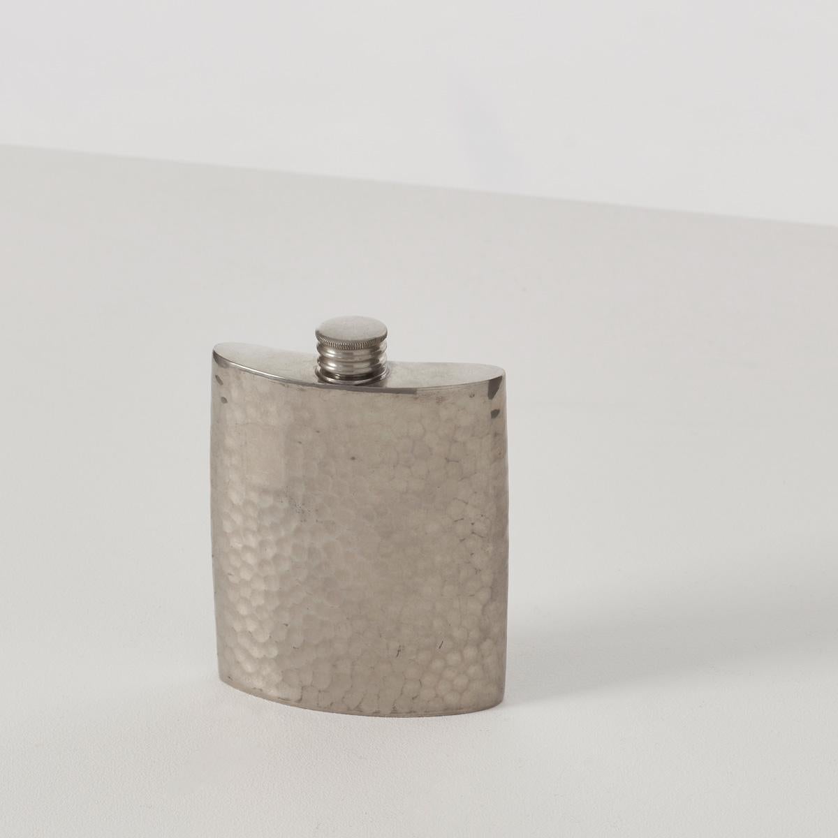 Silver hip flask, UK, 20th century 2