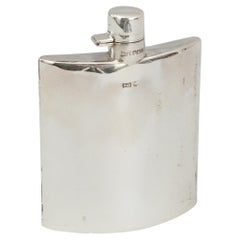 Used Silver Hip Flask, Walker & Hall