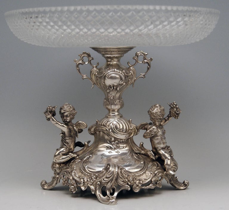 Late 19th Century Silver Historicism Pair of Centrepieces by Bruckmann and Sons, Germany