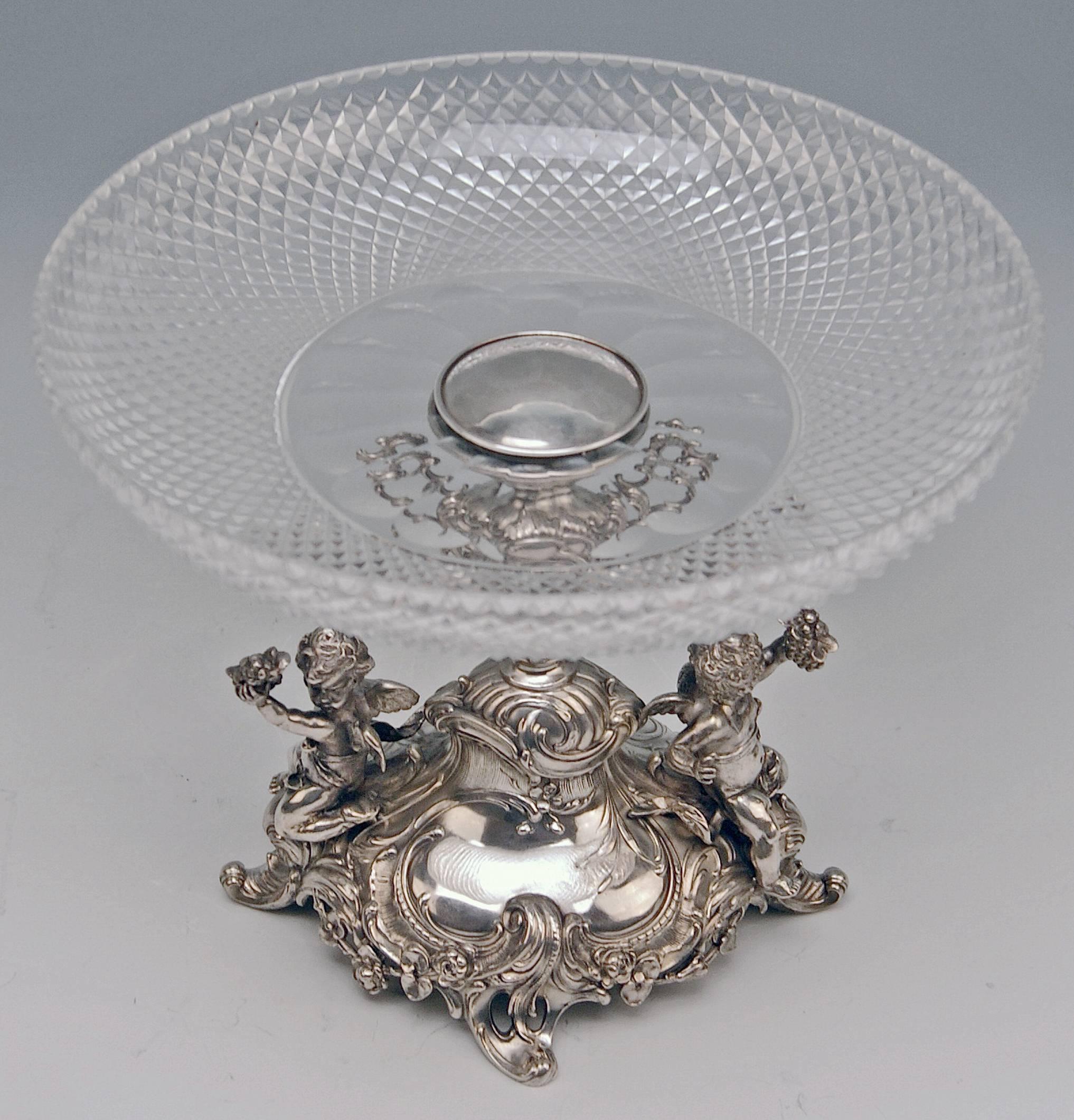 Silver Historicism Pair of Centrepieces by Bruckmann and Sons, Germany 1
