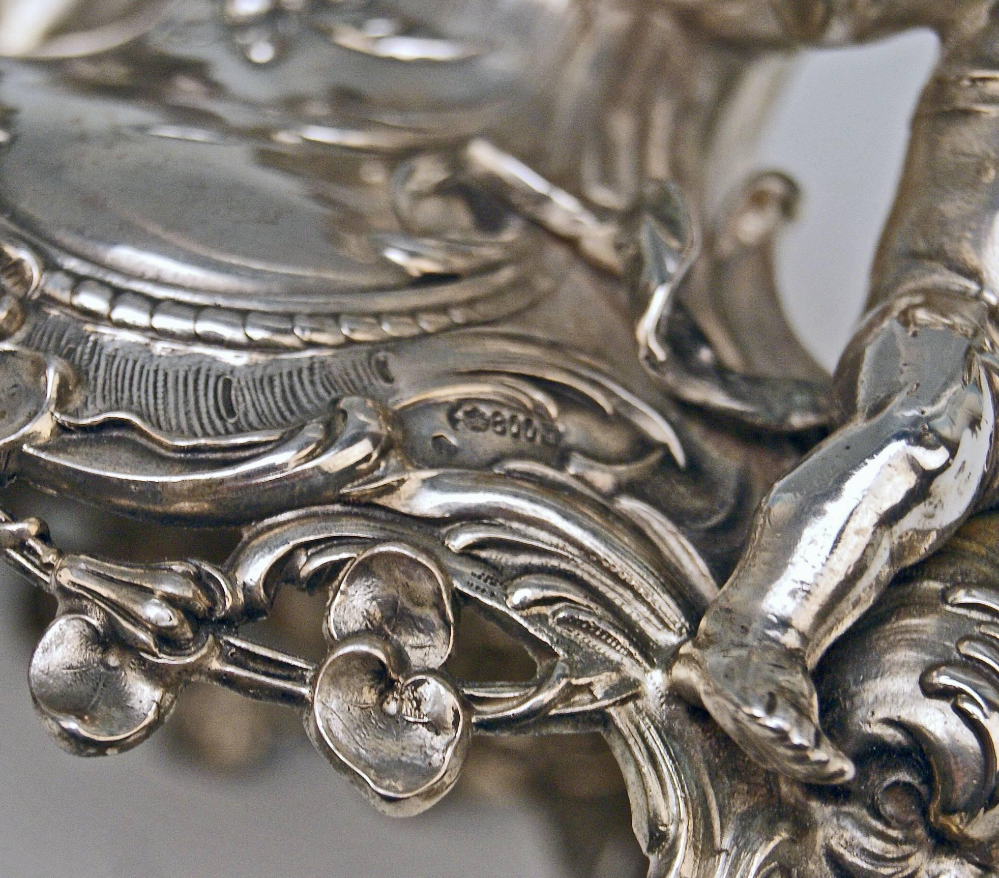 Silver Historicism Pair of Centrepieces by Bruckmann and Sons, Germany 3