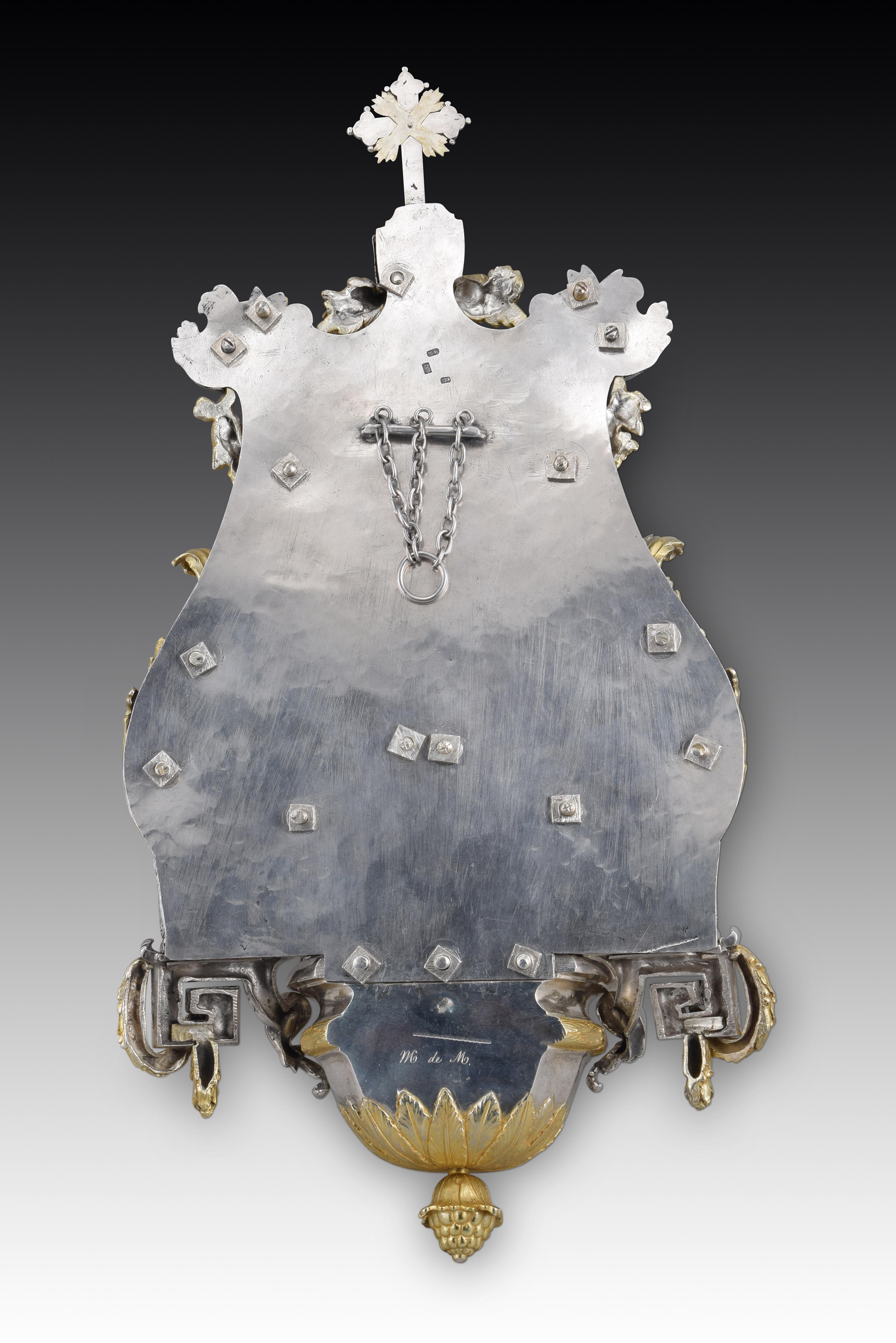 Silver Holy Water font or stoup. GUILLA. Madrid, 1780. 9