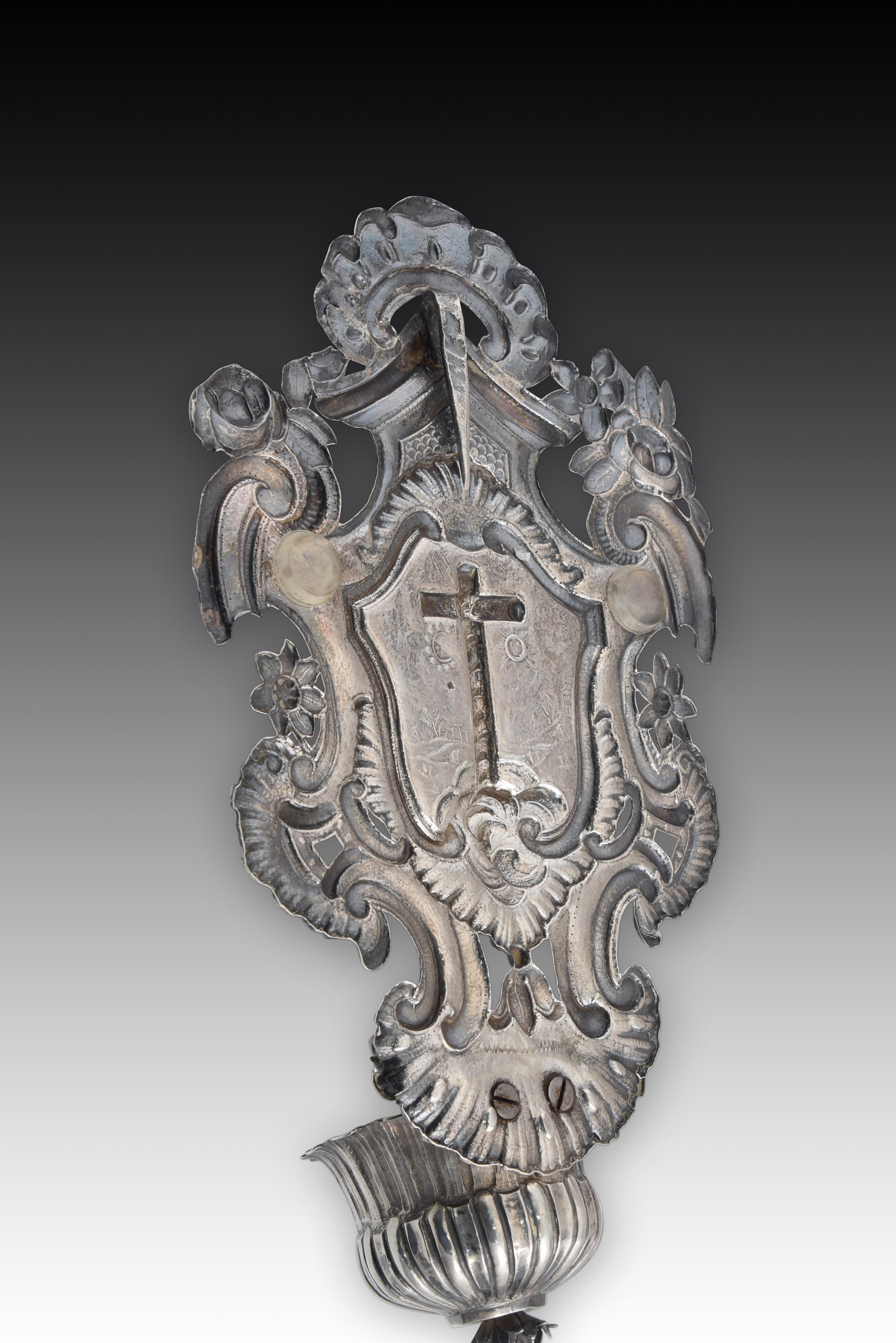 Silver Holy Water Font or Stoup. Valladolid, Spain, 1788. 2