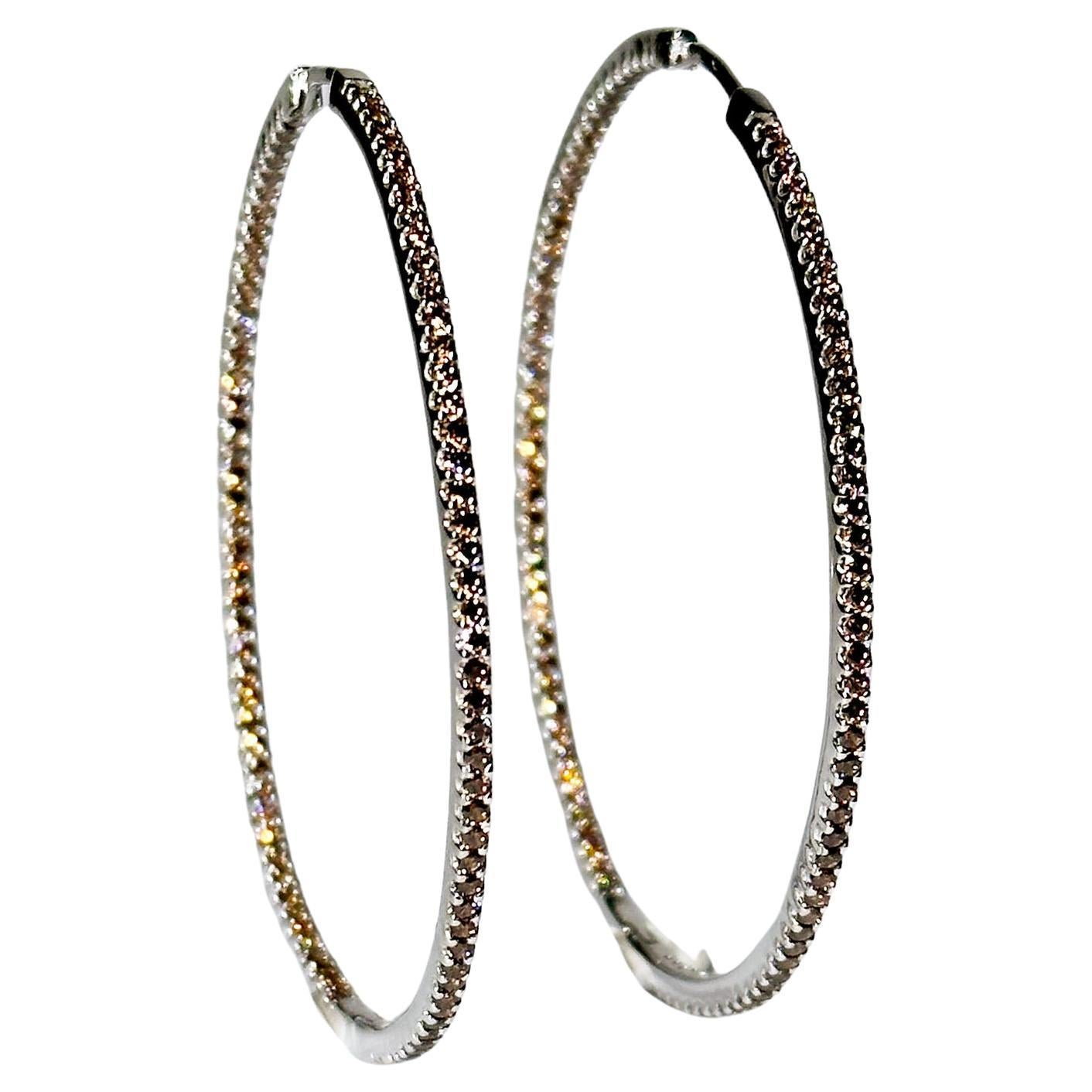Orecchini A Cerchio Wynn's In Argento 925 – Set Da 3 Misure Con Zirconia – Color Oro Rosa, Argento E Oro