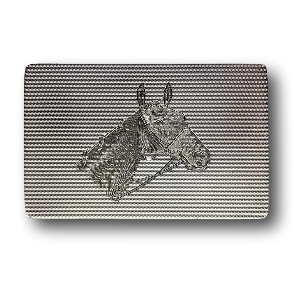 Mid-Century Modern Silver Horse Cigarette Case Asprey For Sale