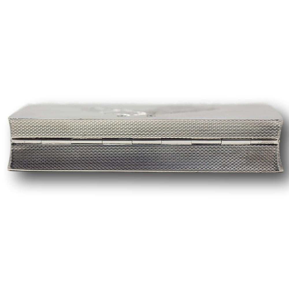 Engraved Silver Horse Cigarette Case Asprey For Sale