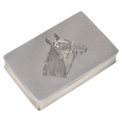 Used Silver Horse Cigarette Case Asprey