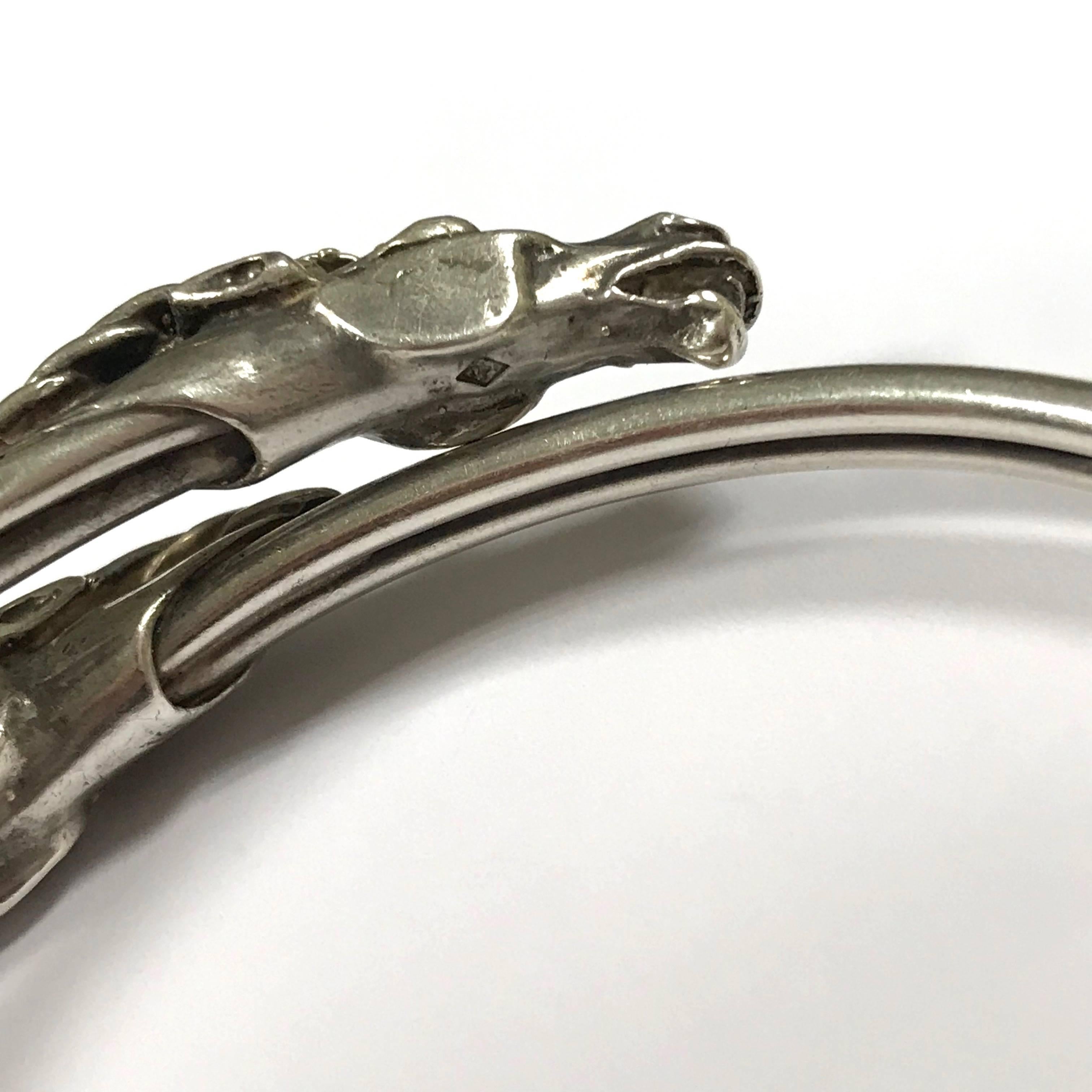 silver horse bracelet