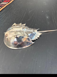 Crabe en fer à cheval en argent coulé à partir d'une créature originale
