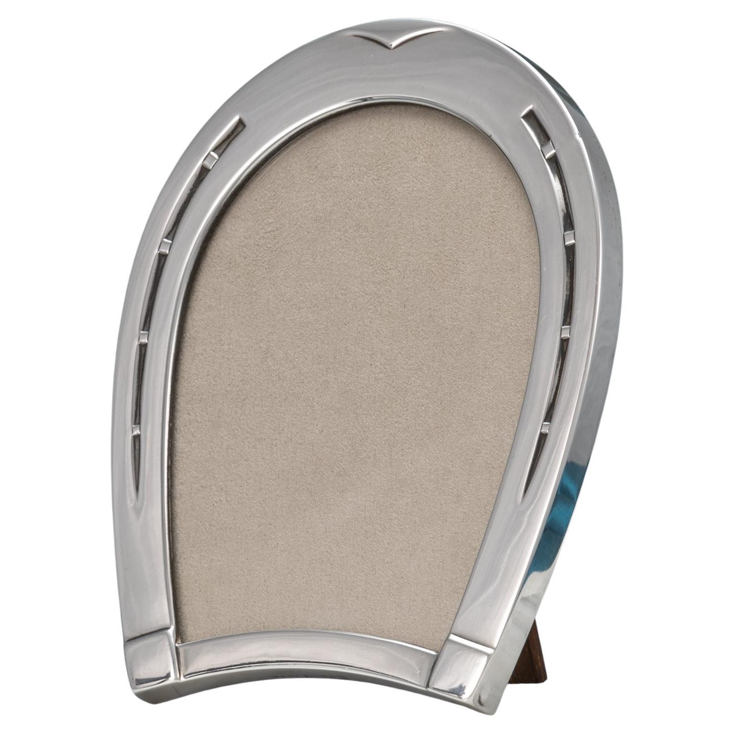 Silver Horseshoe Picture Frame, hallmarked 1973