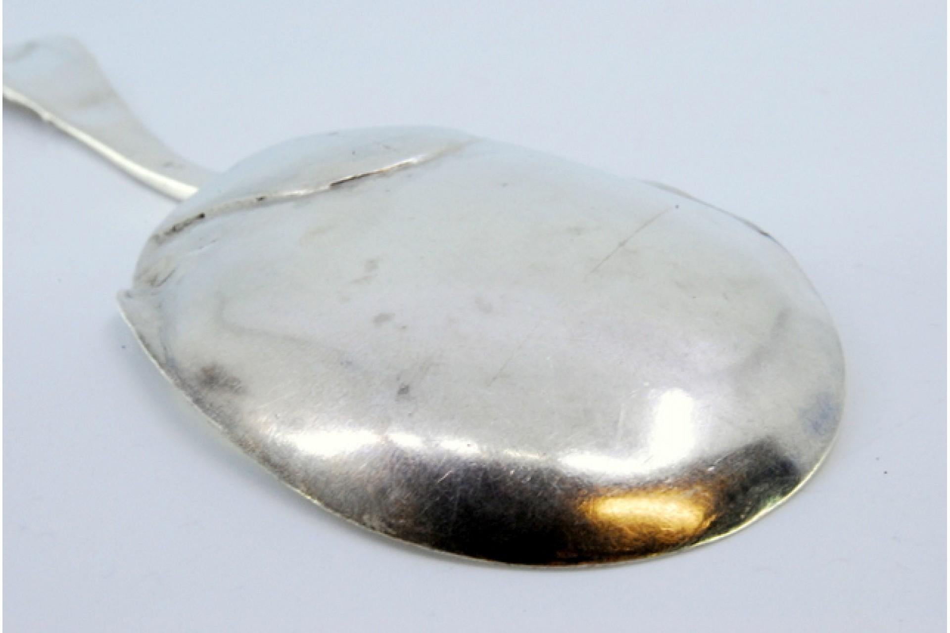 Silver ice cream scoop with reliefs on the handle Europeo en venta