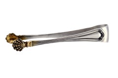 Silver ice tongs in the shape of claws