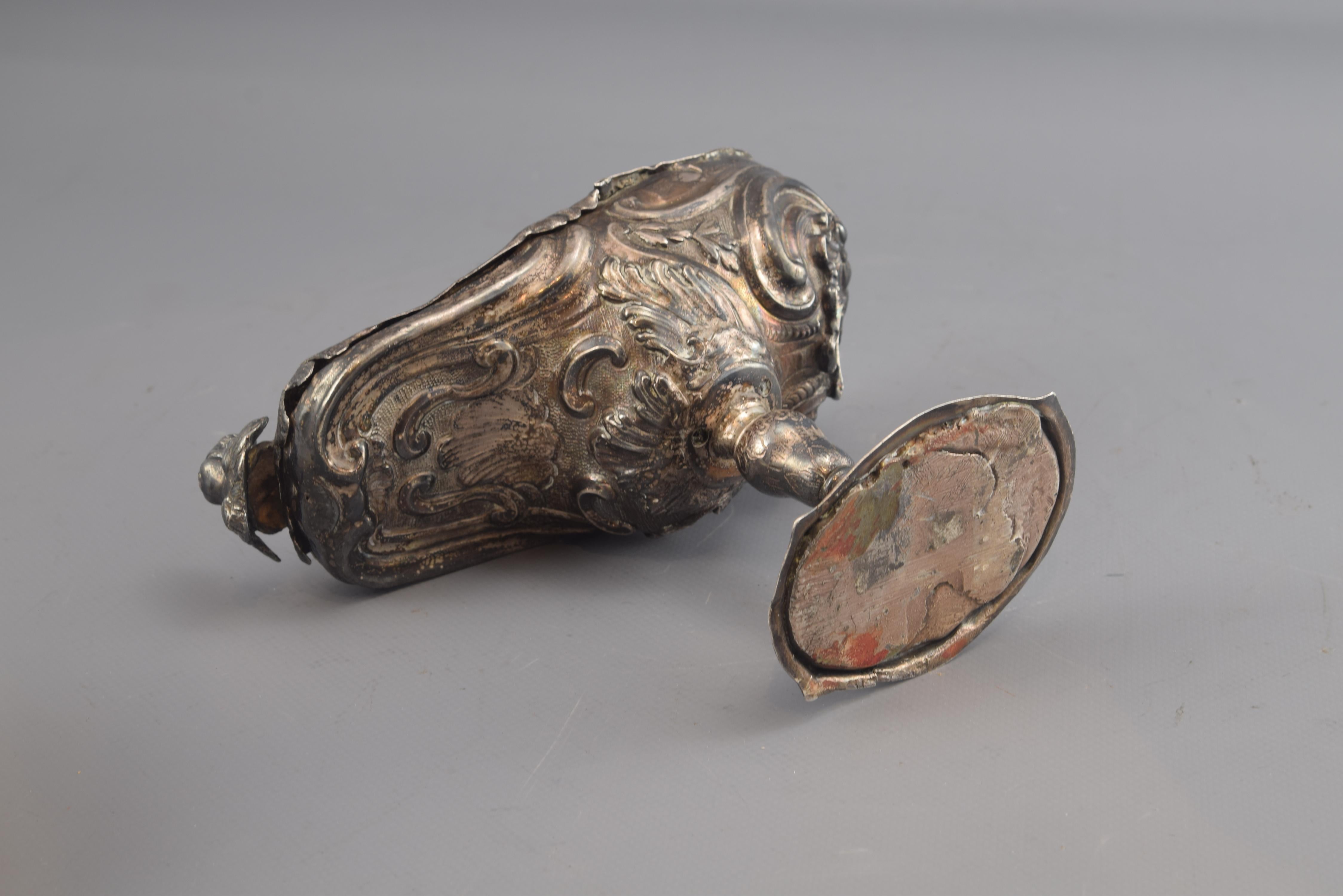 European Silver Incense Boat 'naviculae', Possibly Portugal, 18th Century For Sale