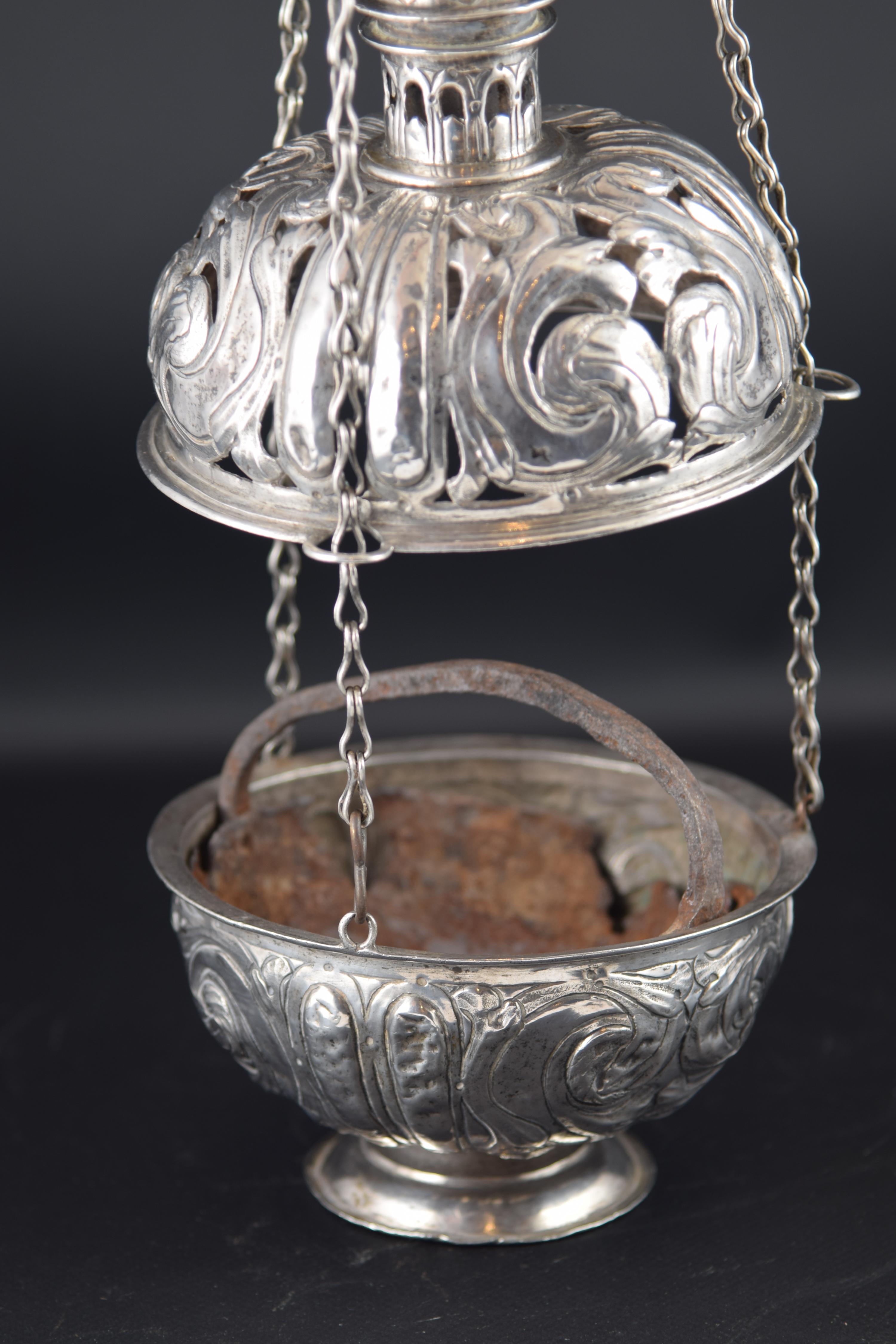 silver incense holder