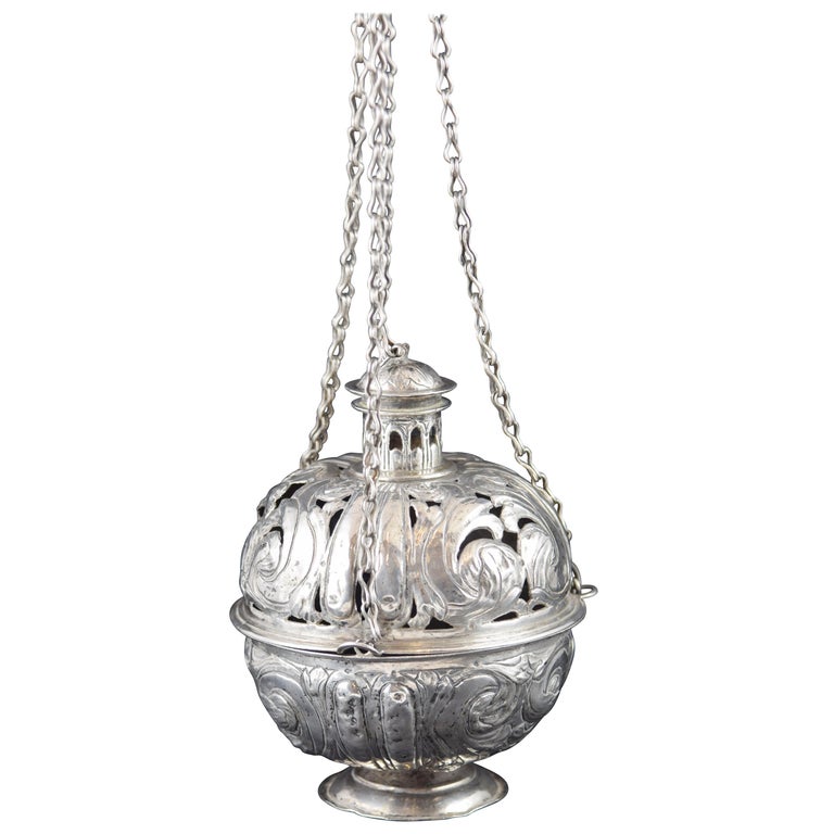 Silver Incense Burner, Spain, 17th Century at 1stDibs