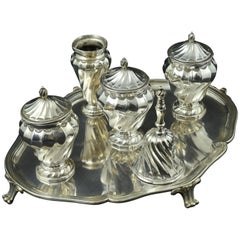 Antique Silver Inkstand, with Hallmarks, Madrid, Spain, 1779