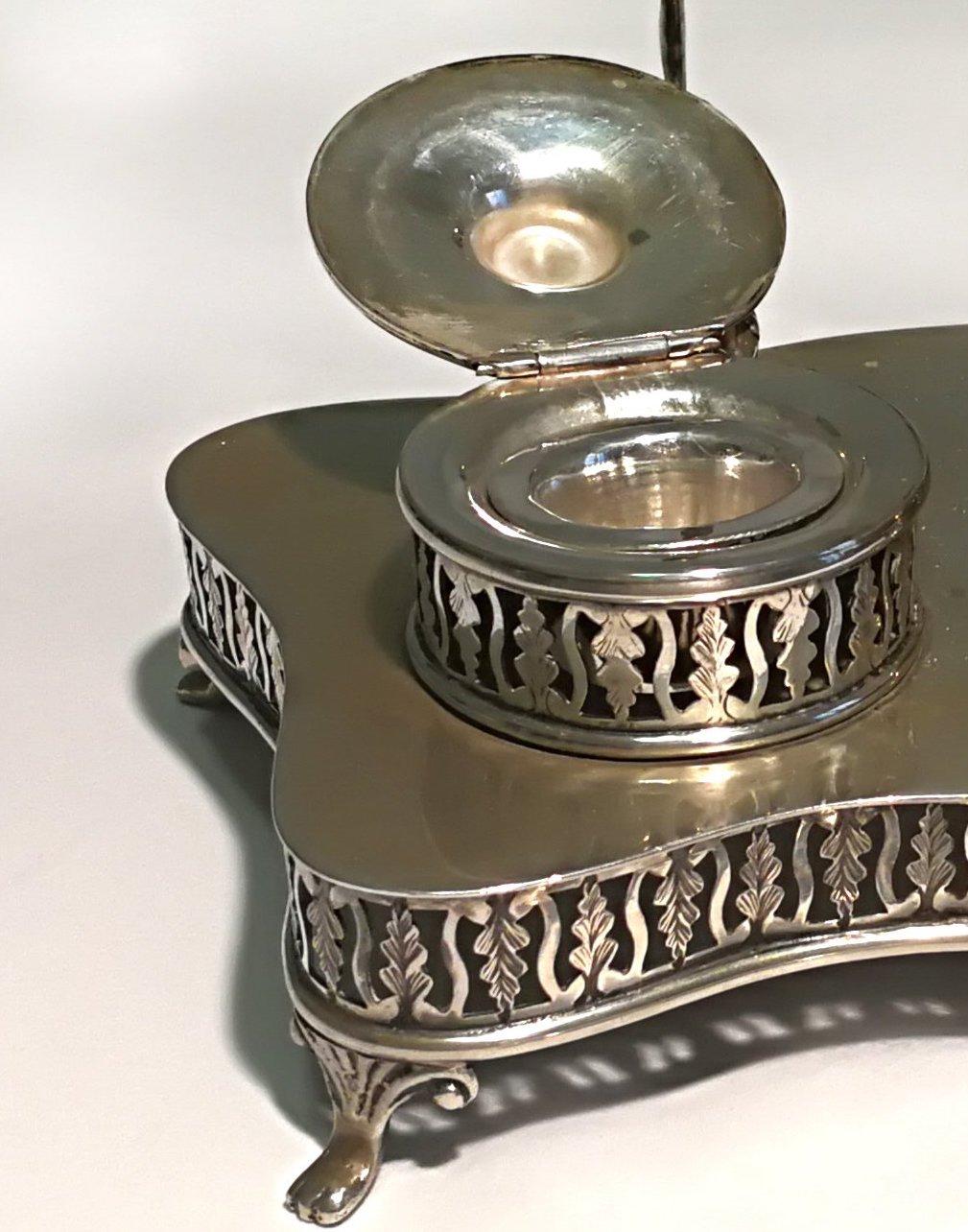 Silver Inkwell In Excellent Condition In Roma, IT