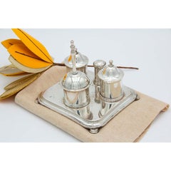 Silver inkwell with two nib holders