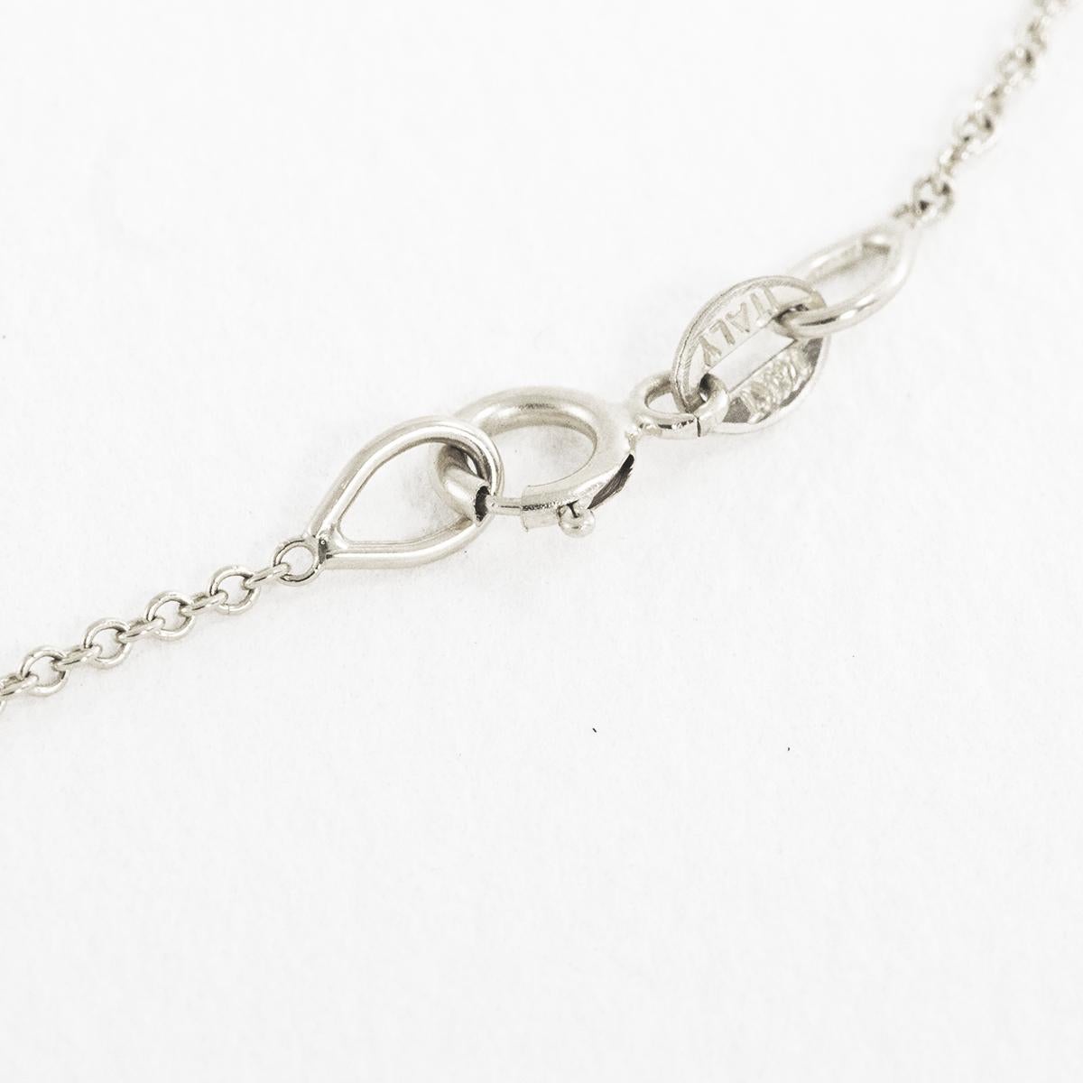 Contemporary Silver Interval Bar Necklace For Sale