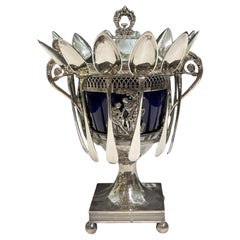 Antique Silver jam jar Vieillard hallmark (1818-1838), Restoration era masterpiece