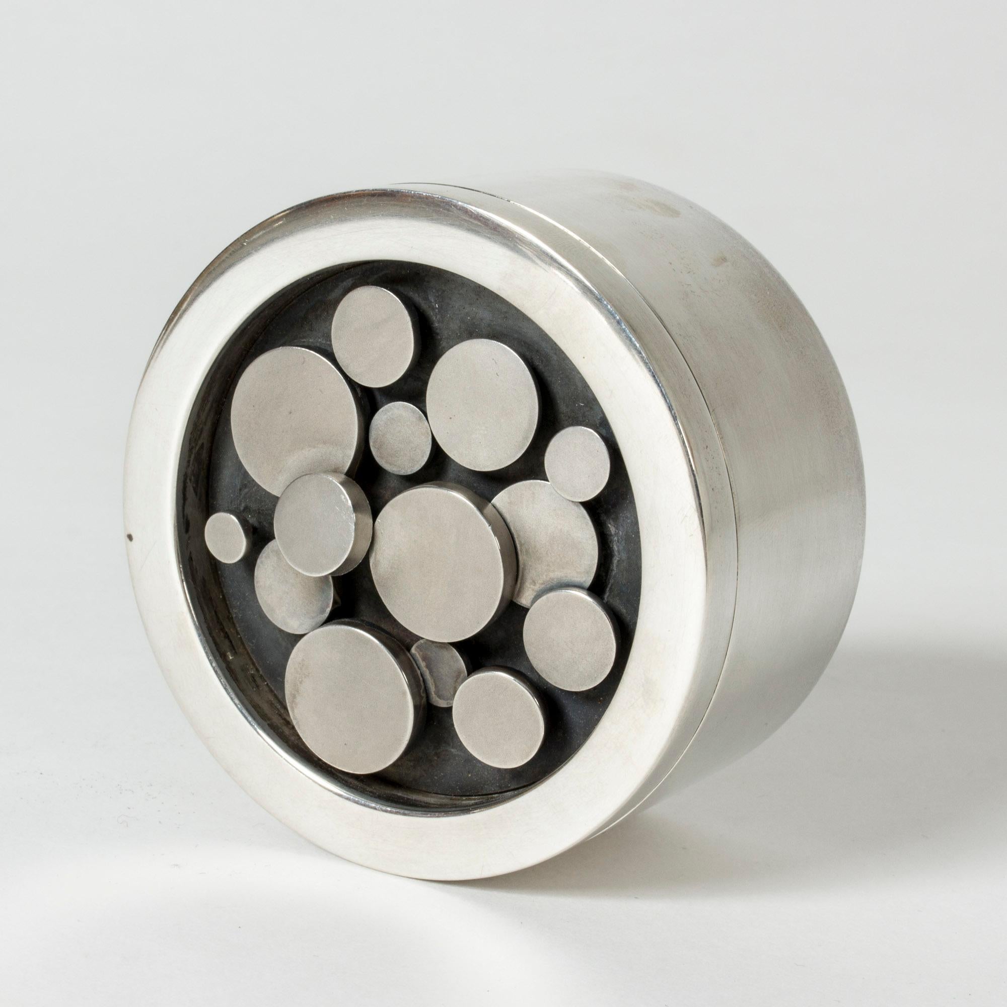 Scandinavian Modern Silver Jar from Atelier Borgila