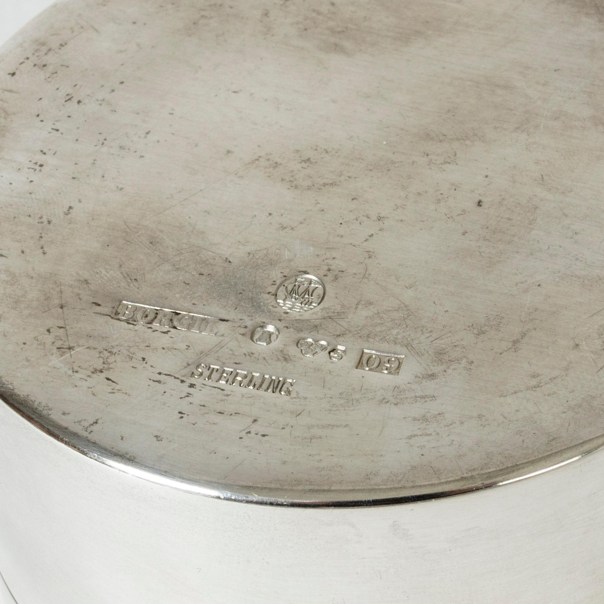 Mid-20th Century Silver Jar from Atelier Borgila