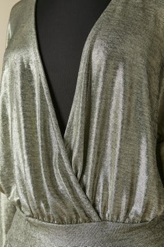 Silver jersey evening dress S CLUB