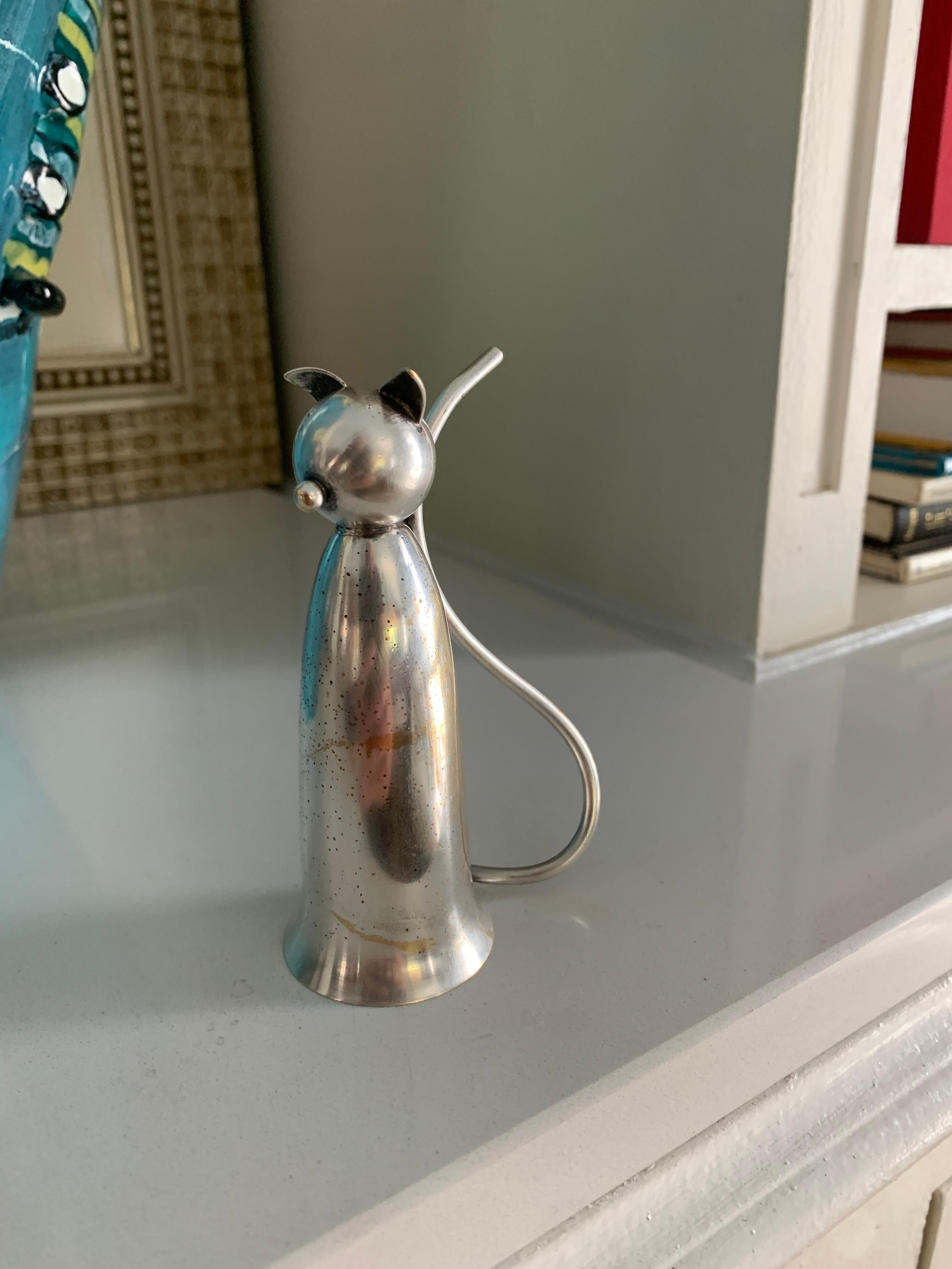 Silver Jigger in the Shape of a Cat For Sale 2