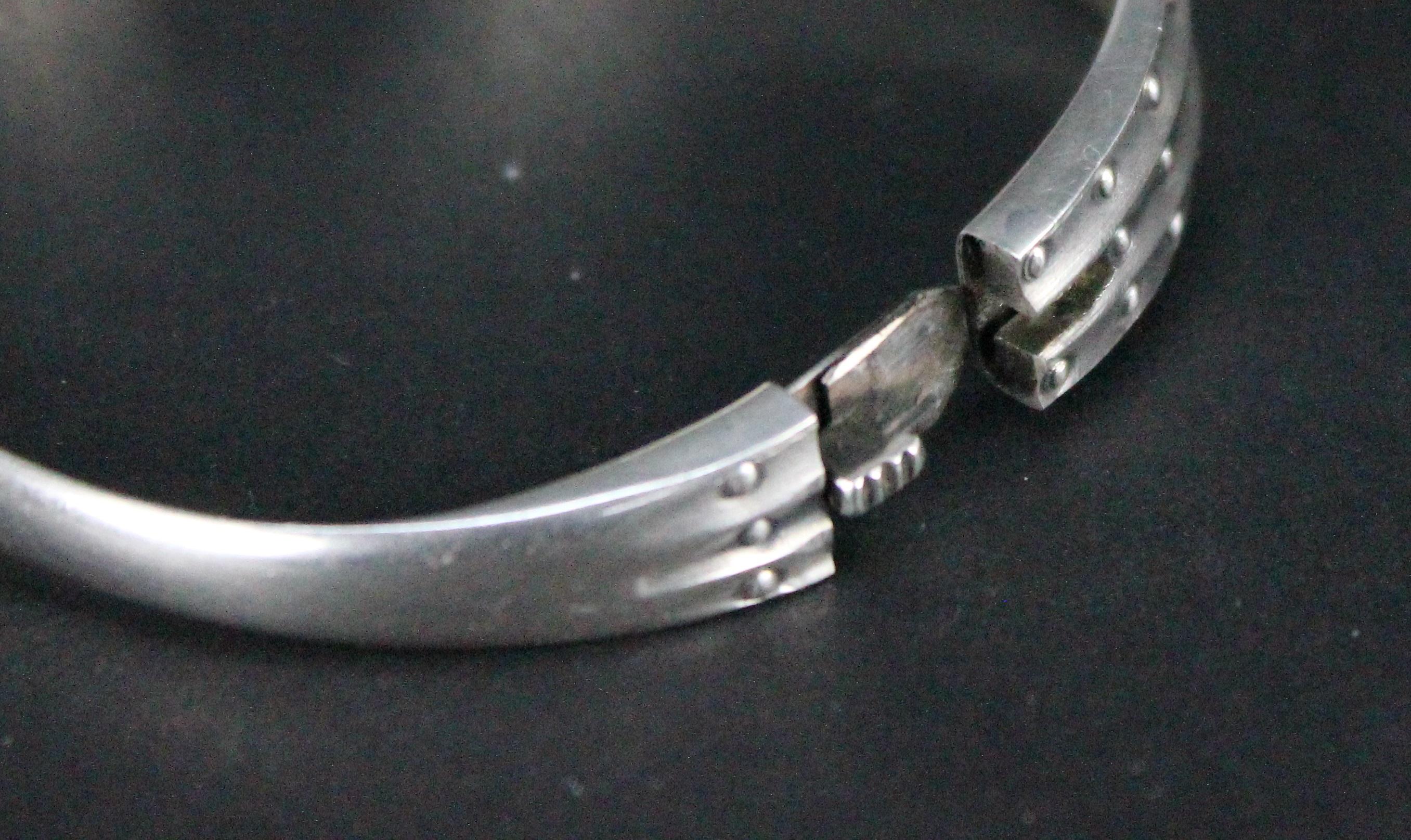 Silver Johan F Henriksson, Lahtis Finland 1948 Cuff Bracelet 2