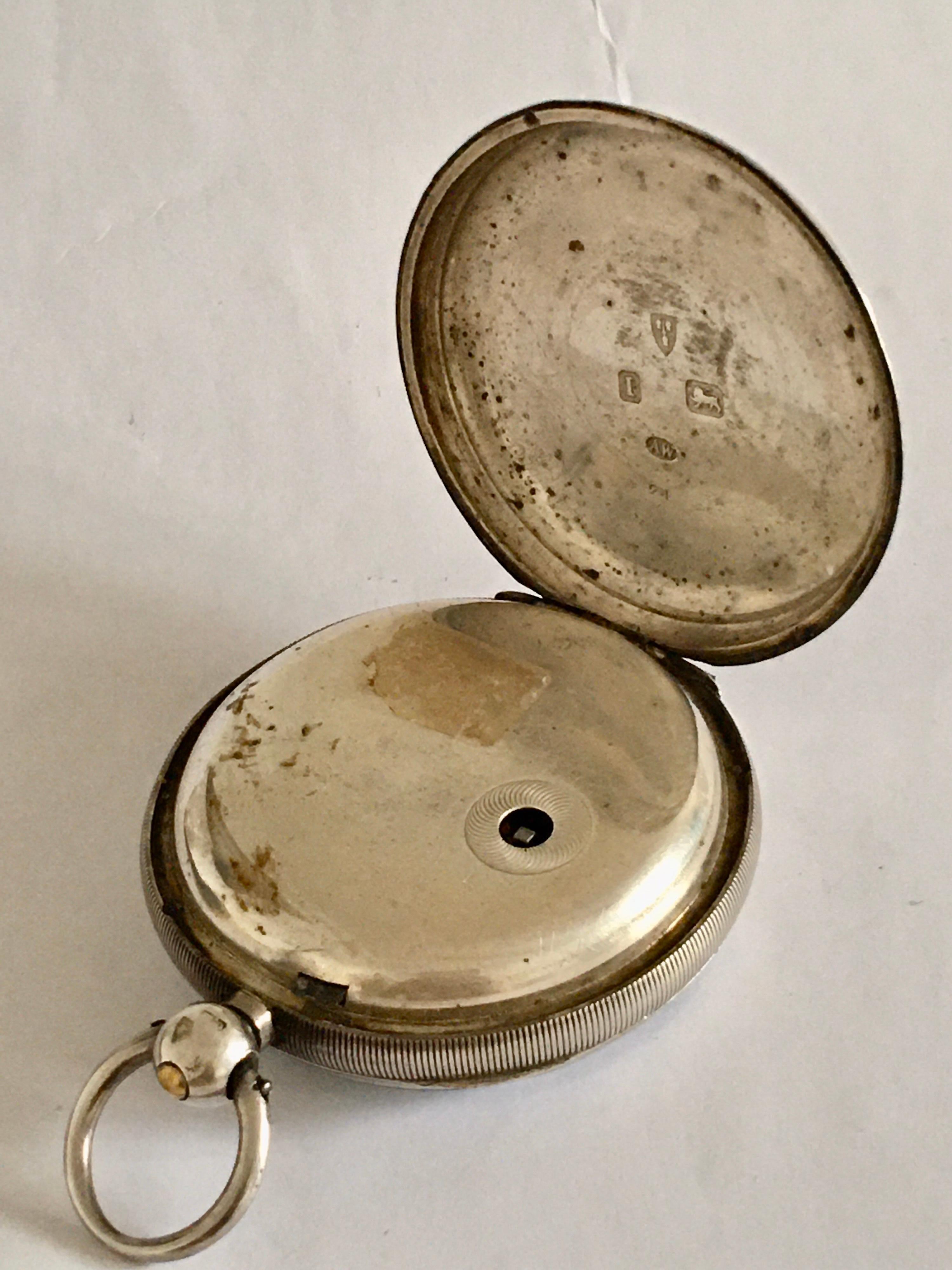 Silver John Forrest London Key-Wind Pocket Watch, circa 1880 3