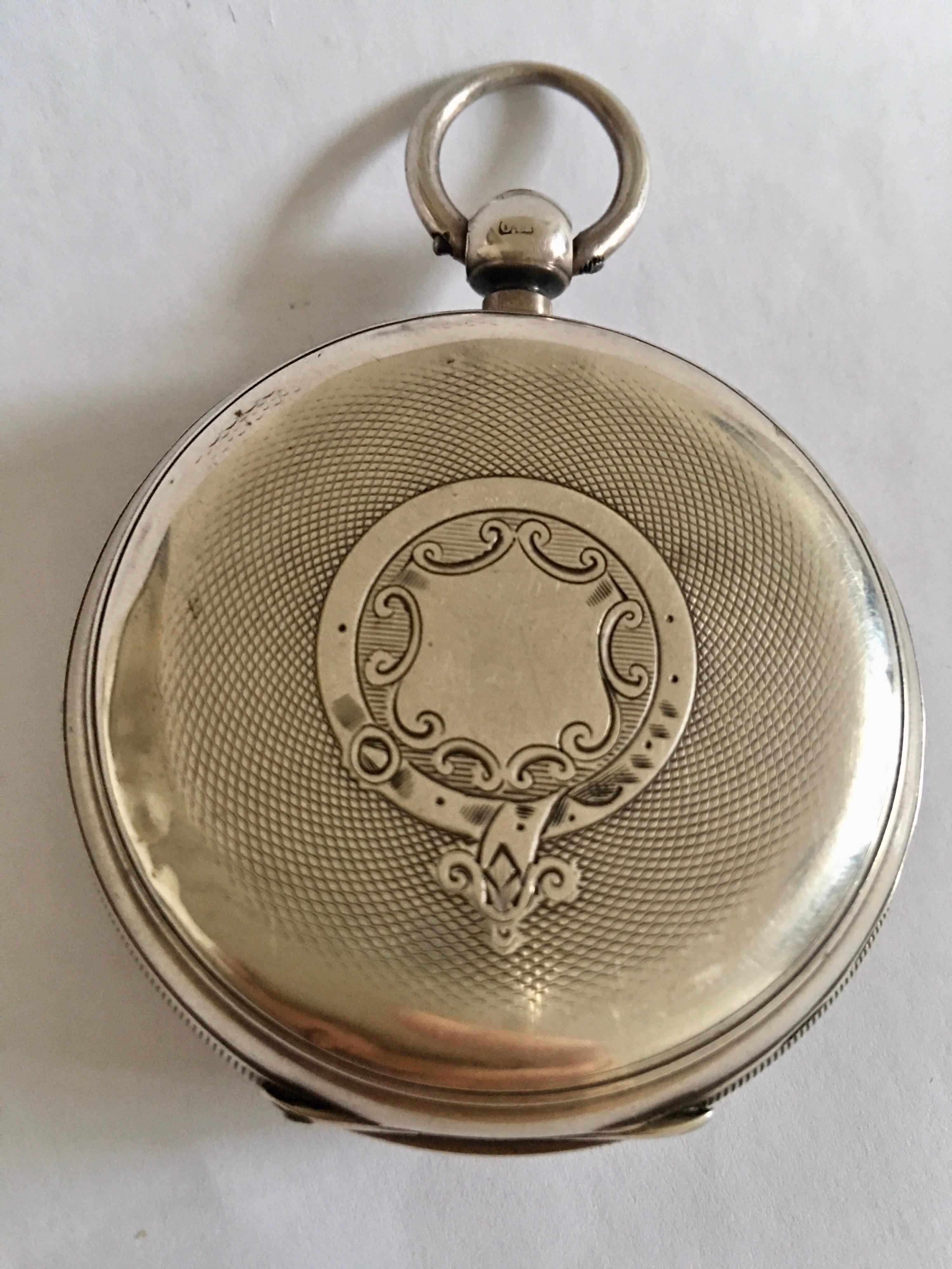 Silver John Forrest London Key-Wind Pocket Watch, circa 1880 8