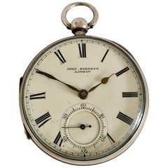 Silver John Forrest London Key-Wind Pocket Watch, circa 1880