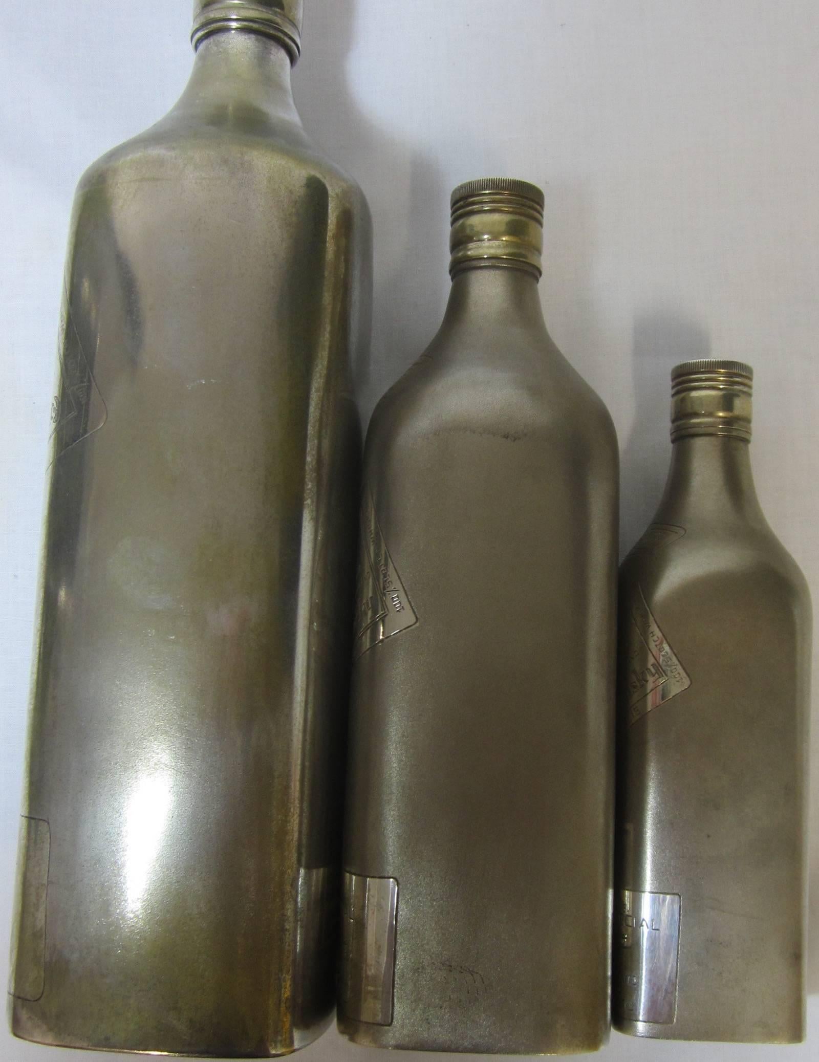 Silver Johnnie Walker Bottles 2